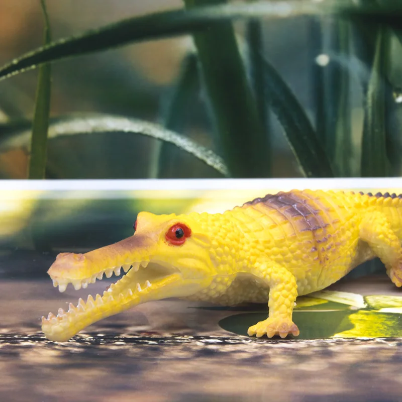 Simulation Crocodile Animal Model Toy Rubber Emulation Action Figure Toys For Children Kid Novelty Garden Props Joke Prank Gifts