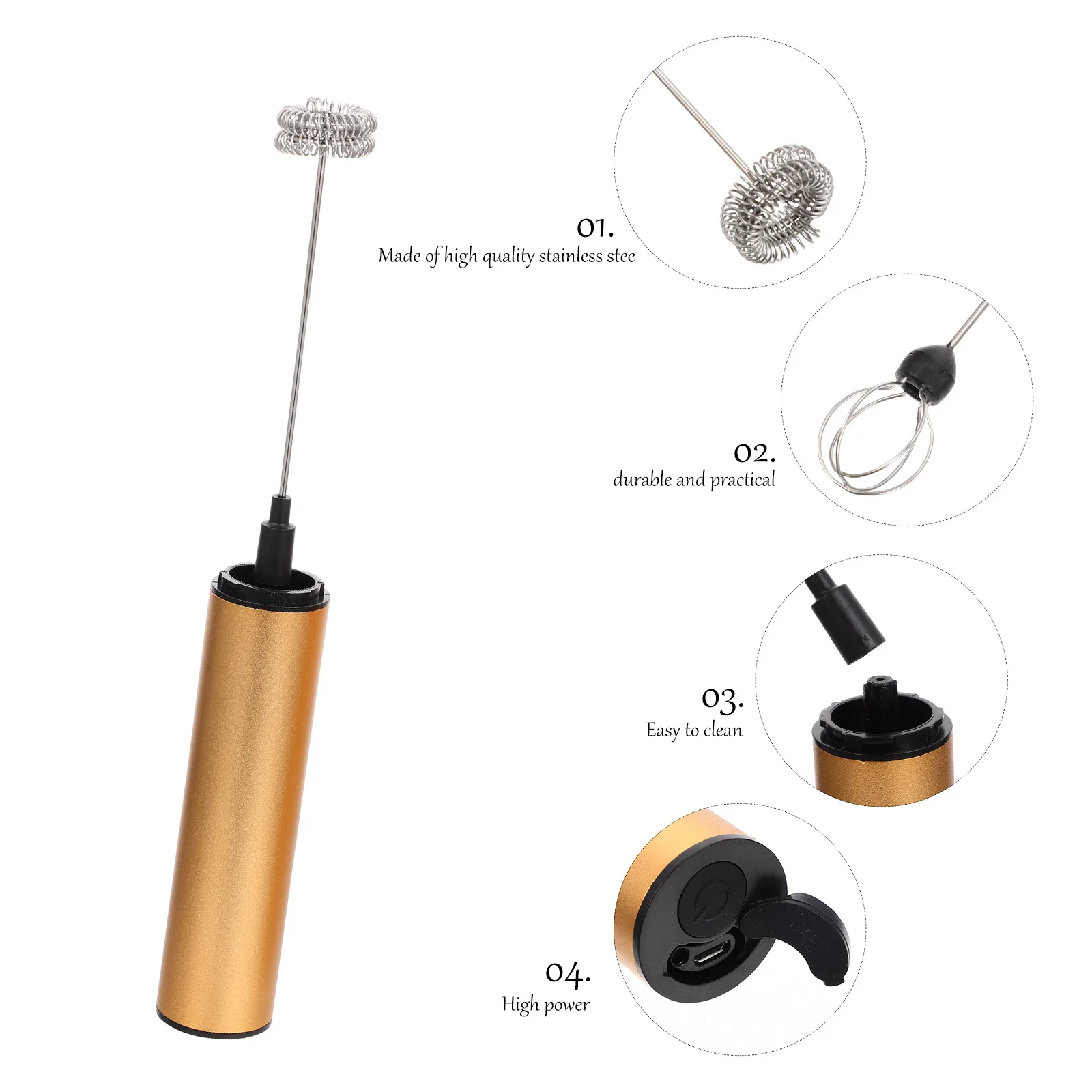 

Набор: электрический вспениватель молока, ручной миксер из нержавеющей стали, портативный, с зарядкой от USB, кухонный гаджет для взбивания сливок, крема, теста для выпечки