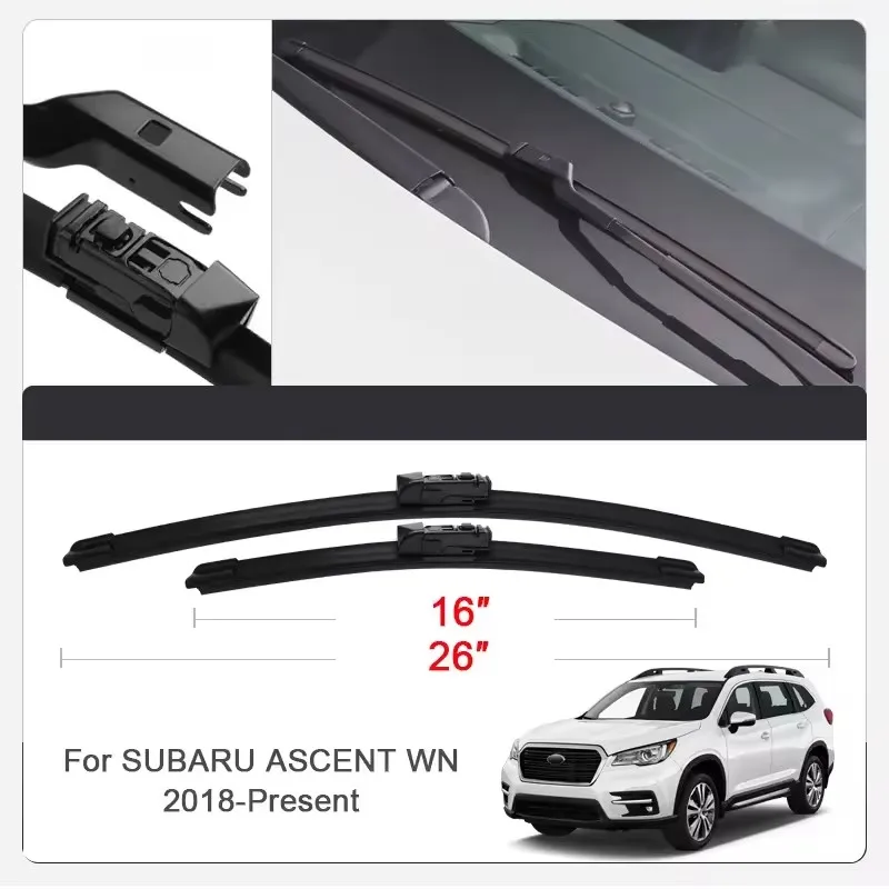 

2PCS Car Wiper Blades for SUBARU ASCENT,IMPREZA,CROSSTREK,FORESTER,Front Windscreen Windshield Double Rubber Car Accessories ﻿