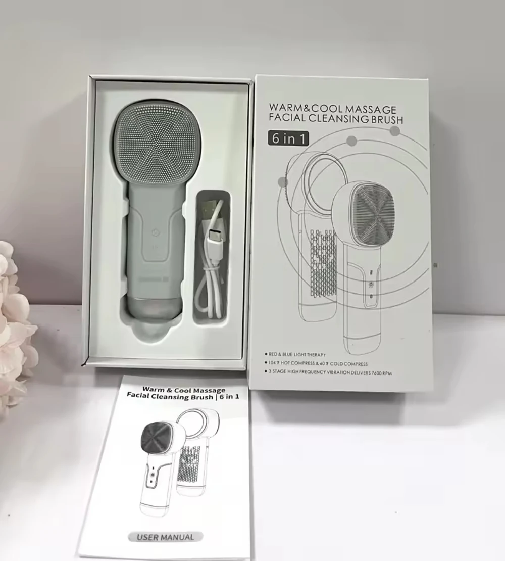 فرشاة تنظيف الوجه الكهربائية، فرشاة تنظيف الوجه من السيليكون لتنظيف المسام، أداة العناية بالبشرة المقاومة للماء Ipx 7