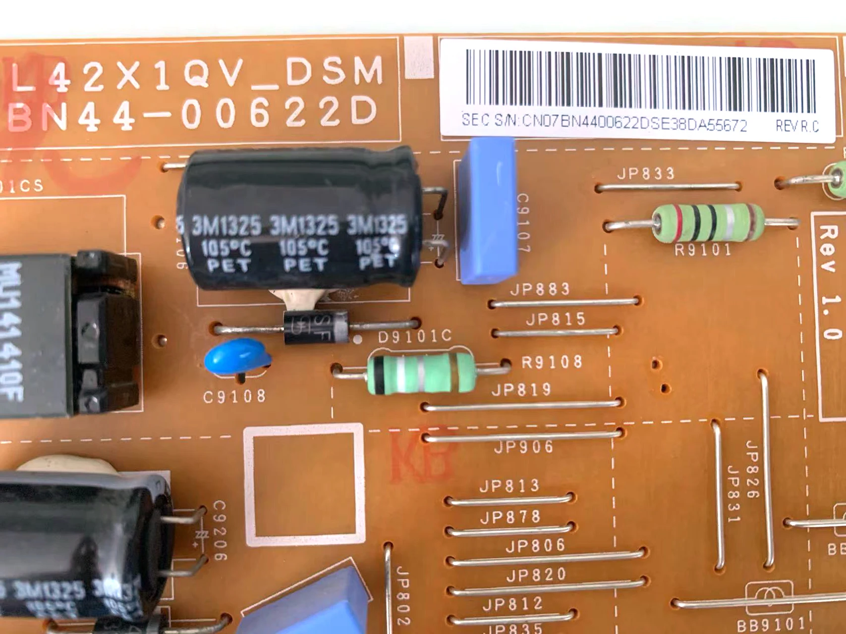 BN44-00622D = BN44-00622A = BN44-00622B Power Supply Board L42X1QV-DSM PSLF151X05A is for UA40F6400AJ UN40F6400AF UE40F6400 TV