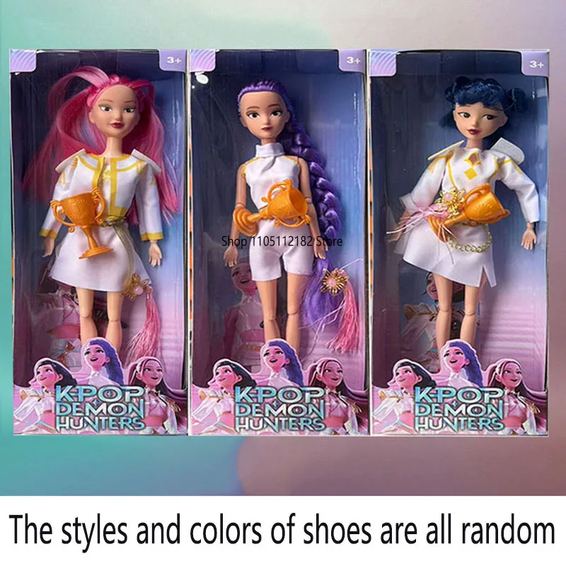 新しいK-POP鬼滅少女グループアニメドール1.5インチ12関節人形音楽祭付き子供向けギフト友達へのプレゼント