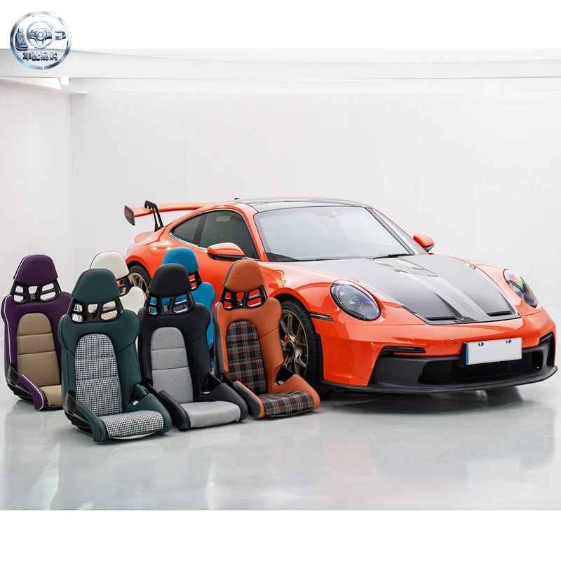 Modification New Carbon Fiber Bucket Chair Kit 992 GT3 RS Front Seat Car Upgrade for Panamera 718 911 997