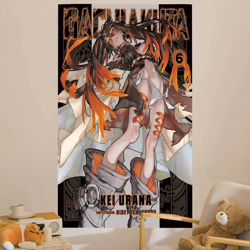 Anime G-Gachiakuta Tapestry Art Printing Japanese Wall Tapestry Anime Wall Hanging Home Decor