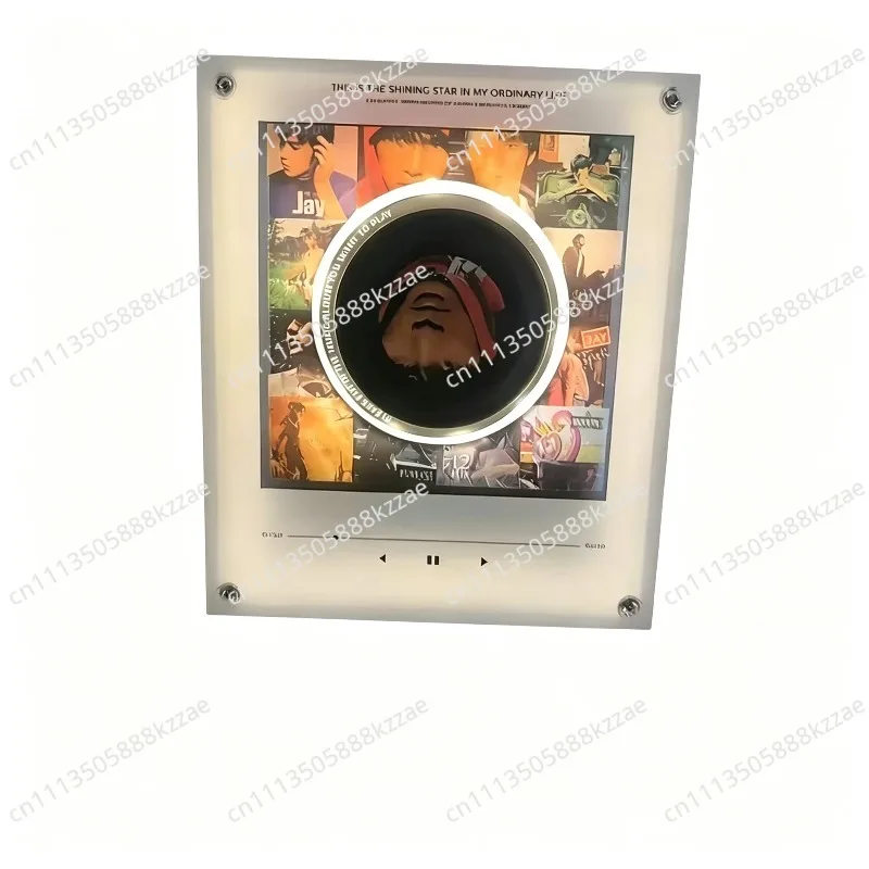 Refrigerator Magnetic Rotary Disc Machine,NFC Sensor&Night ,128G Memory Card,Automatic Singing Acrylic Creative Ornament