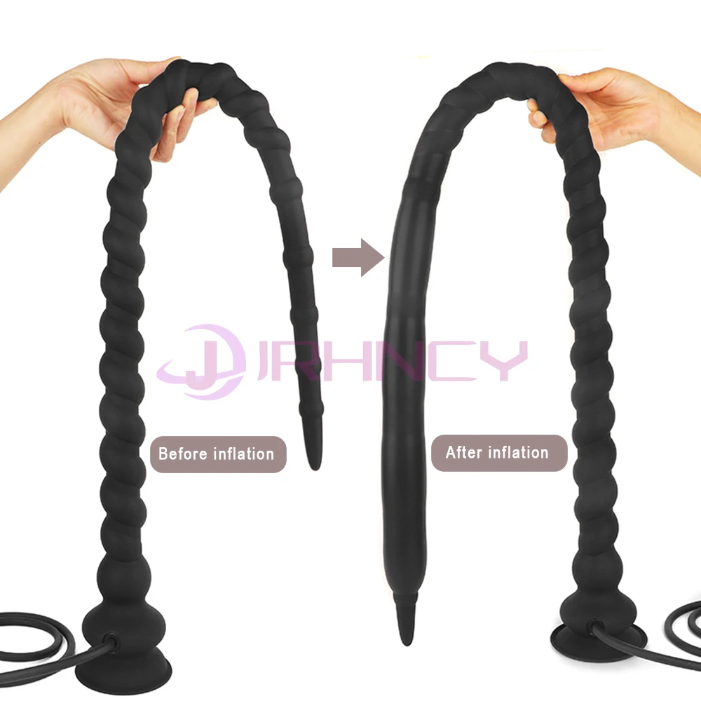 Extra Long Inflatable Anal Plug Prostate Massager For Dilation_voghion.com