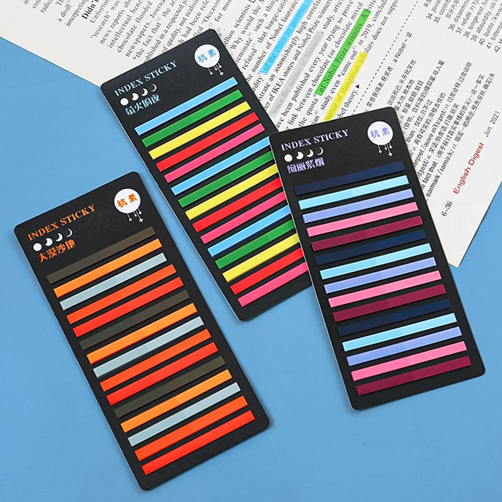 1/3/5PCS Sheets Transparent Rainbow Index Memo Pad It Sticky Notepads Paper Sticker Notes Bookmark School Supplies Kawaii