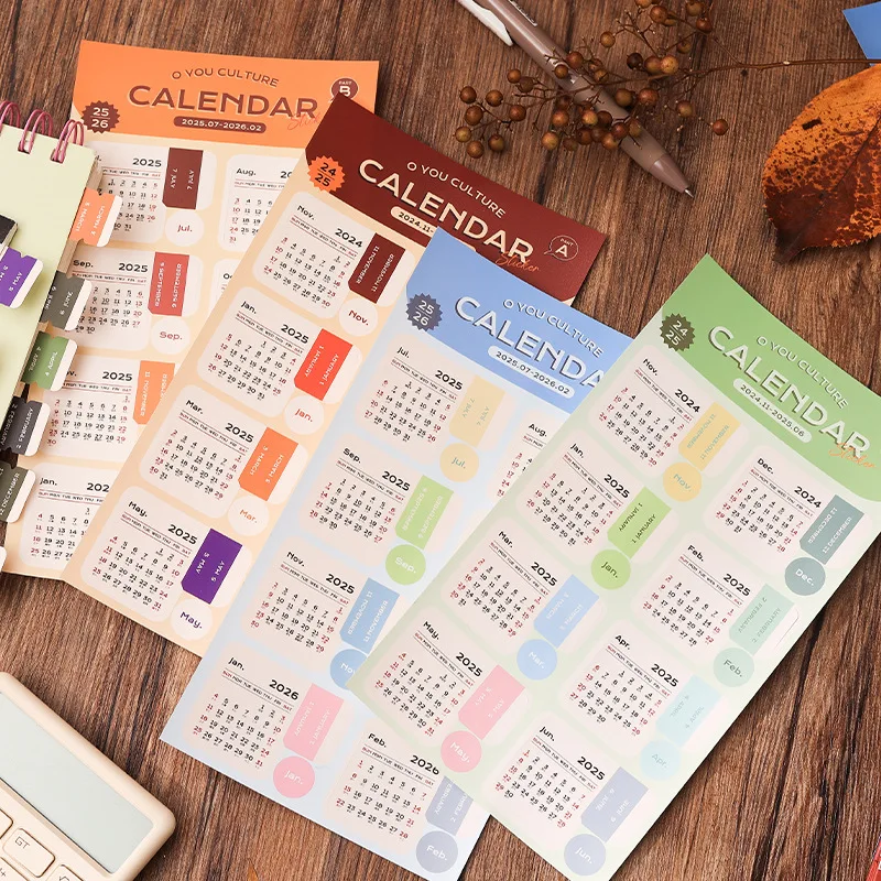 ملصقات تقويمية لعام 2026 ملصقات مخططة شهرية لدفتر القصاصات ذاتية الصنع دفاتر الملاحظات والجدول الزمني والاستخدام المدرسي/المكتب #3