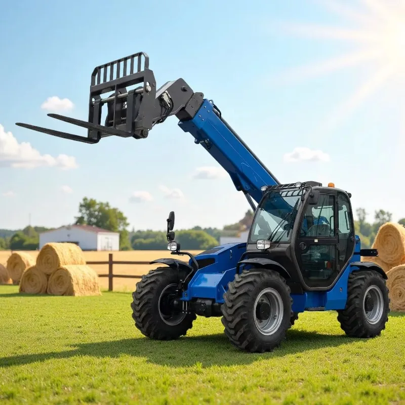 Luxury Cabin 17m Rotating Telescopic Handler 4.5 Ton Capacity 4x4 Boom Forklift Telehandler Machine with Remote Control