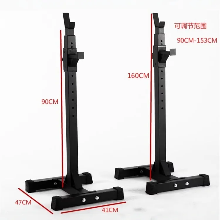 Adjustable Foldable Squat Rack Carbon Steel Frame Bench Press for Indoor Use