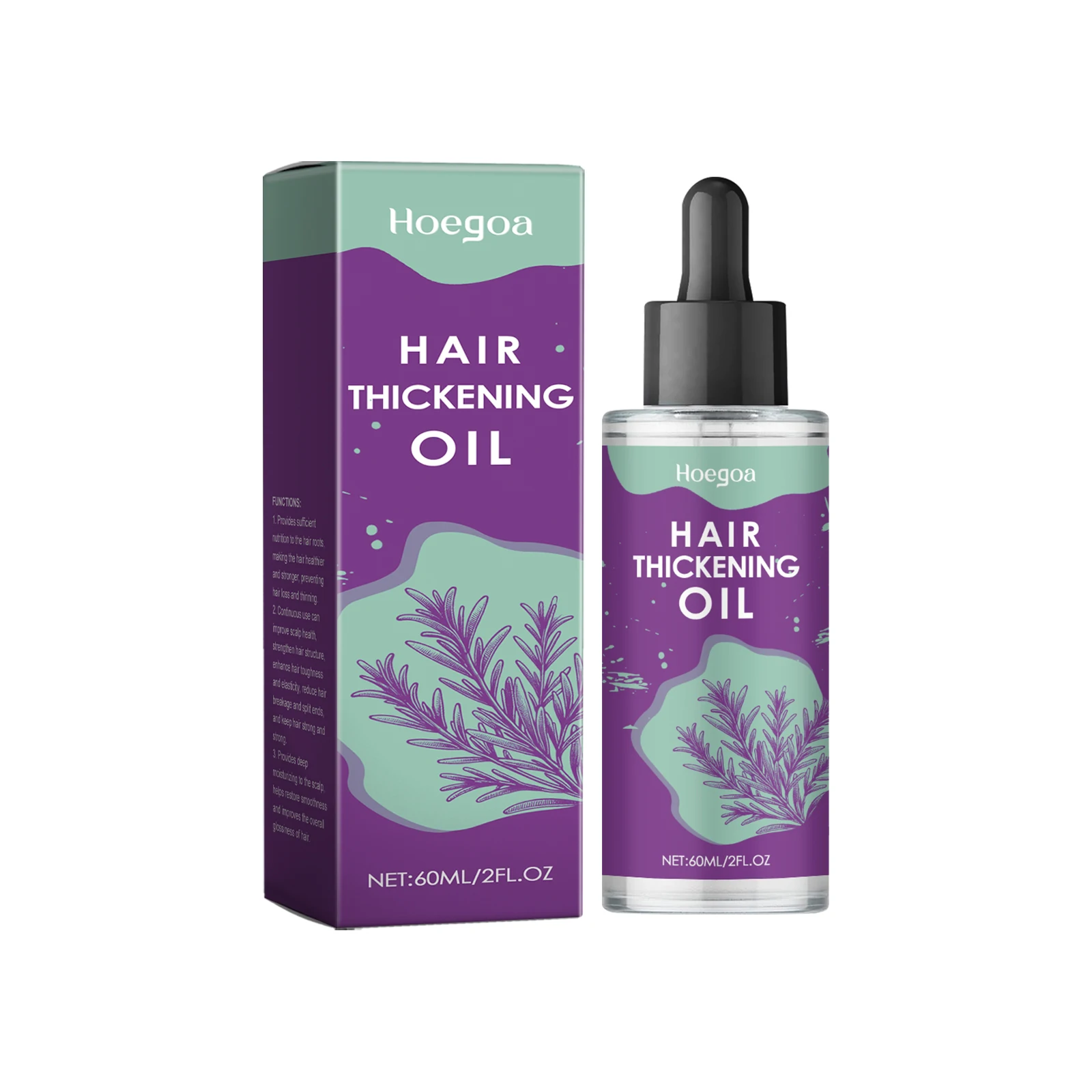 

Hoegoa Thickening Oil Improves Split Ends Nourishes Dry Hair And Restores Toughness 1pcs