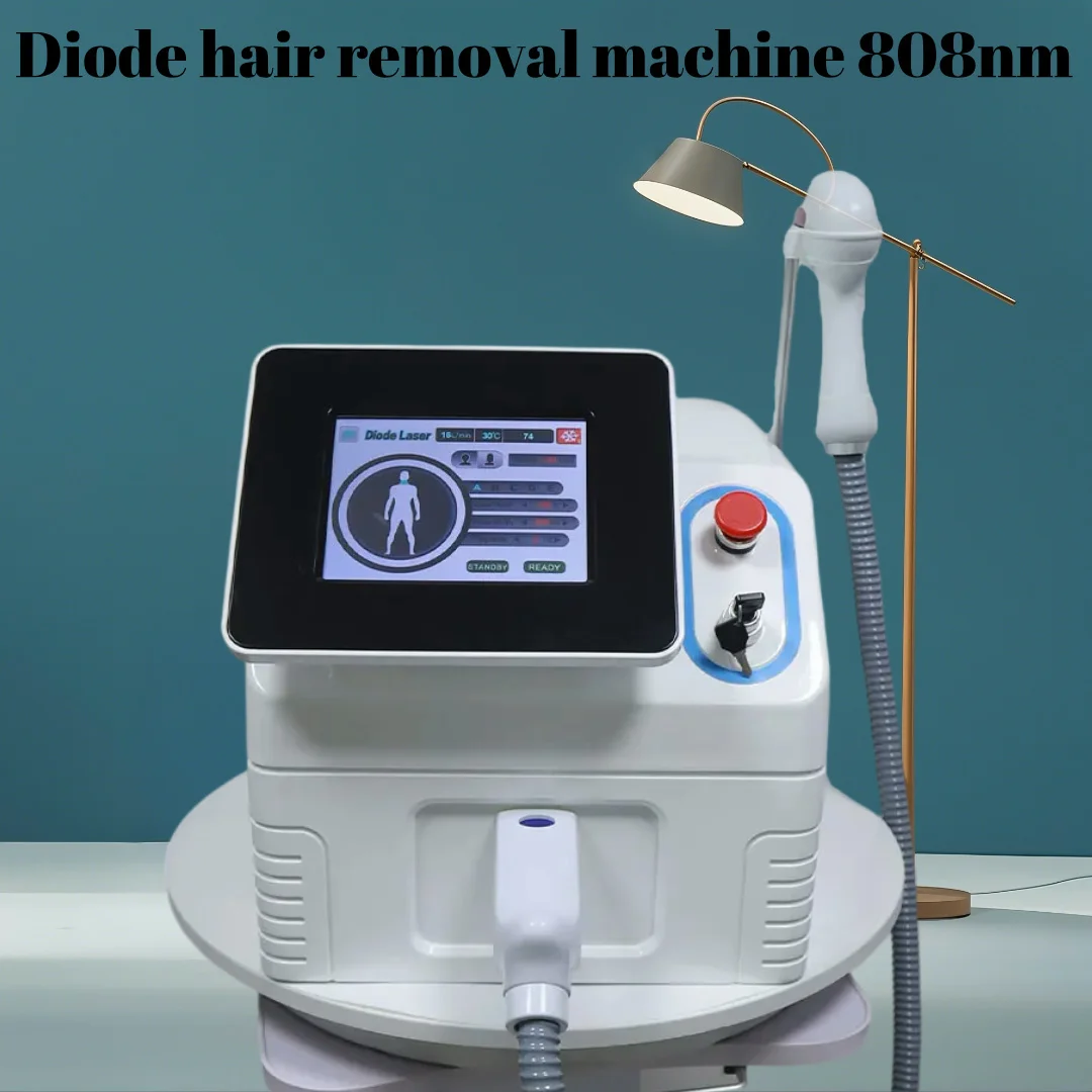 Professional Laser Portable Diode Hair Removal Machine 808Nm Painless Permanent Skin Rejuvenation Hair Removal Device