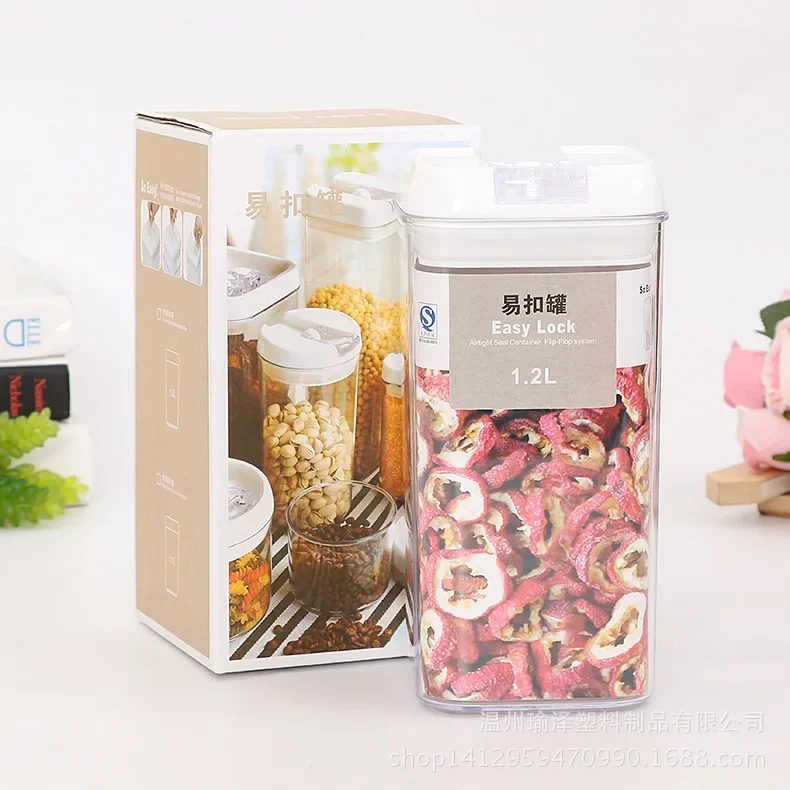 Food Storage Box Kitchen Refrigerator Containers Transparent Sealed Cans Lid Fresh-keeping Tanks Plastic Containers Storage