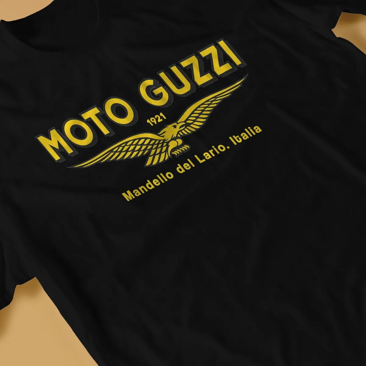 Men T-Shirts Moto Guzzi. Mandello del Lario. 1921 Leisure Cotton Tee Shirt Short Sleeve Motorcycle Racing T Shirt Round Collar