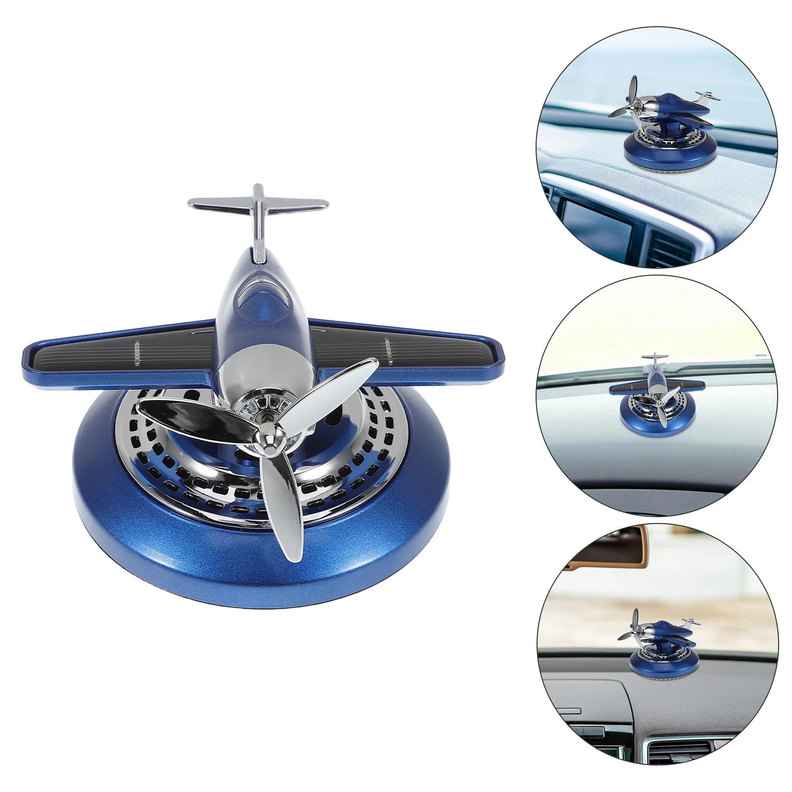 

Solar Car Ornaments Dashboard Decorations Airplane Scent Diffuser Home Center Console Aromatherapy Aircraft Plastic