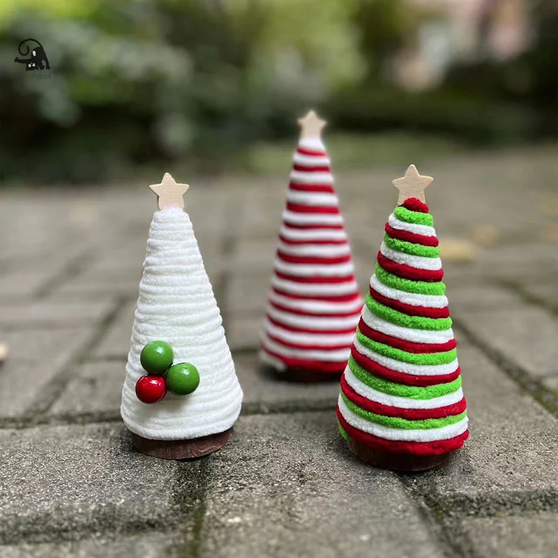 12 cm Puppenhaus Miniatur Mini Weihnachtsbaum Modell Tisch Regal Layout Szene DIY Zubehör Für Puppenhaus Weihnachten Dekor Spielzeug