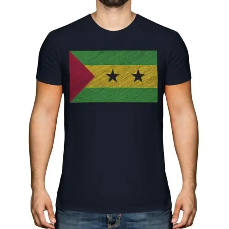 Camiseta para Hombre con la Bandera de Sao Tomé y Príncipe, Regalo, Sao Tomé y Príncipe