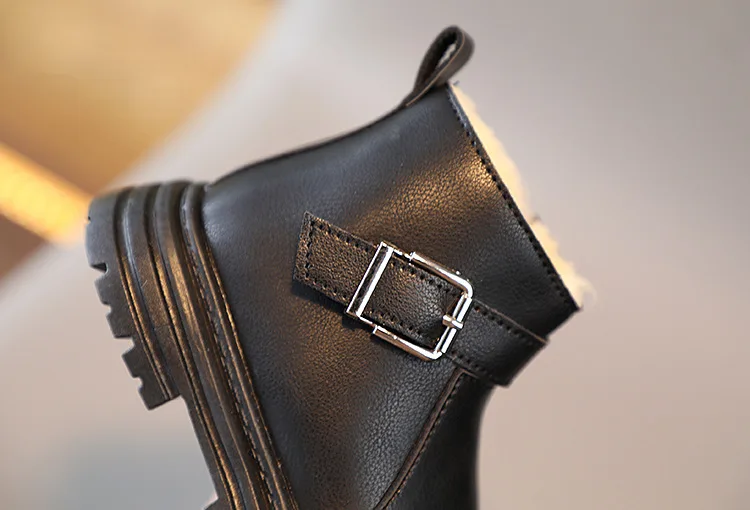 Winterstiefel für Mädchen, neue Mode, knöchelhohe Stiefel, wärmend, mit Kaschmirfutter, Kinderstiefel, rutschfeste Outdoor-Schuhe für Kleinkinder und Schüler. – Detail 13