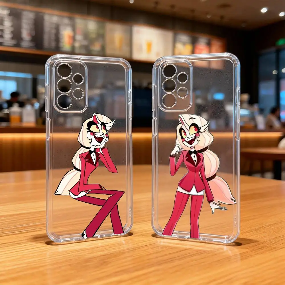 

H-Hazbin H-Hotel C-Charlie HHC Phone Case Transparent Silicone Soft For Samsung S25,S24,S21,S22,S23,S30,Ultra,S20,Plus,Fe