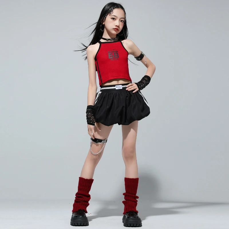

Hip Hop Girls K-pop Crop Top Street Dance Skirt Cool Streetwear Outfits Group Sweet Jazz Costumes Stage Performance Clothes Sets