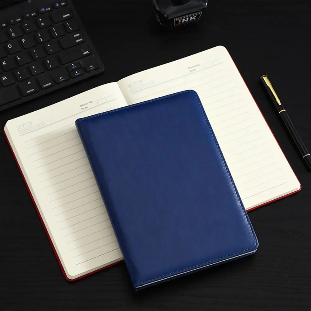 

PU Leather Cover B5 Hard-cover Business Notebook 240 Pages Waterproof A5 Office Notebook Large Horizontal Line