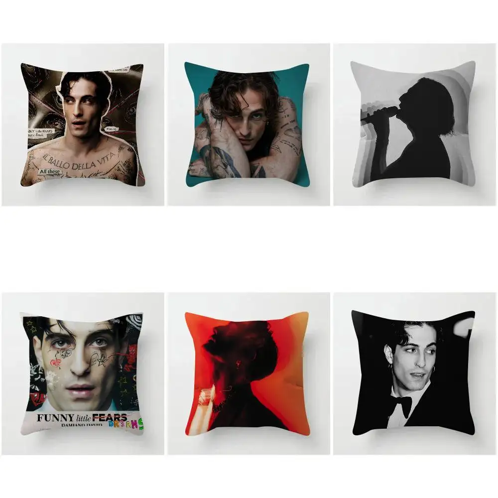 

Декоративные подушки с персонализированным изображением и текстом для дома, подарки для дома, 45x45 см, с изображением рок-певца Д-Дамиано Дэвида
