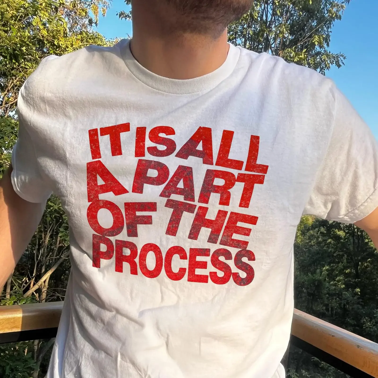 It Is All Part Of The Process T Shirt Motivational Quote Growth MindseT Minimal Typography  vintage Washed graphic homme