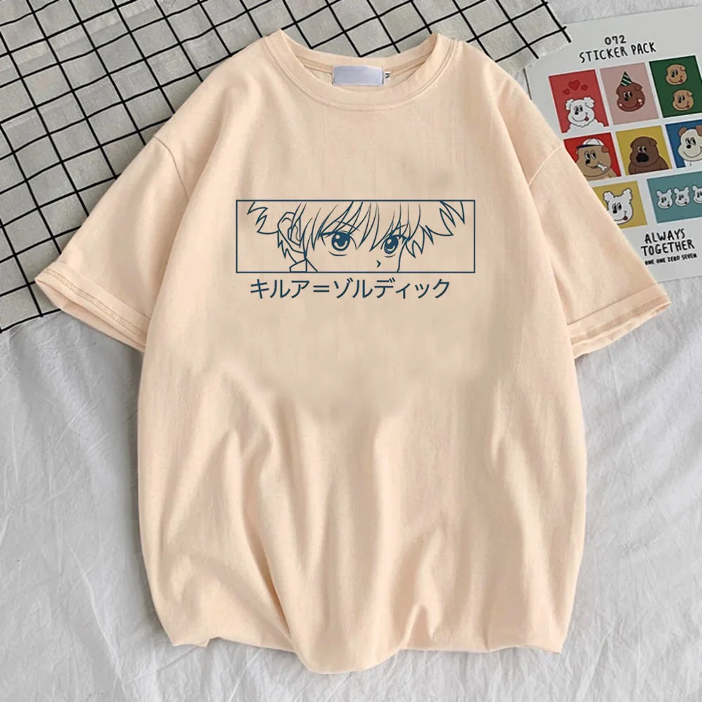 Hunter x Hunter Killua Zoldyck Hisoka Kurapika Gon teen Trendy Pastel Colorful t shirt Gothic Digital korean clothes hip hop