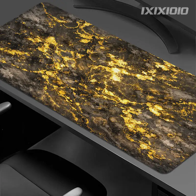 Abstract Black And Gold Mouse Pad Gamer printon demand HD New Large Mousepad XXL Mouse Mat Soft Carpet Gaming laptop Mice Pad