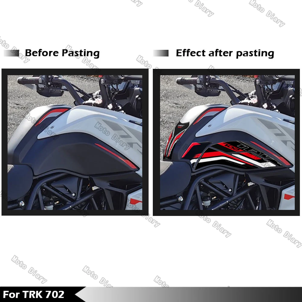 3D Fuel Tank Pad Sticker Oil Gas Cap Tank Decal Cover Protector Waterproof For Benelli TRK702 TRK 702 2023 2024