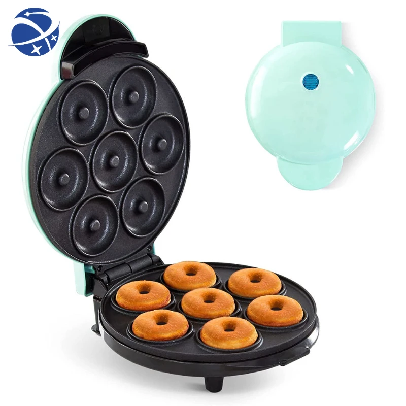 

YYHC mini egg waffle maker Doughnut Round Donut Waffle Maker for Home Use Making Snacks Desserts Machine