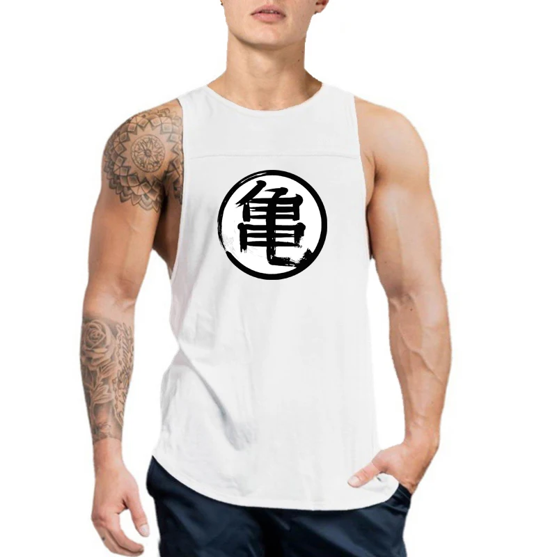 

Summer Cotton Breathable Gym Stringer Tank Tops Mens Bodybuilding Sleeveless Cool T-Shirts Fitness Workout Loose Muscle Singlets