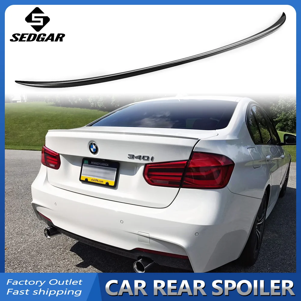 For BMW 3 Series F30 F80 Spoiler 2012-2018 ABS Glossy Black Or Matte Black Rear Trunk Boot Spoiler Wing M3 Style