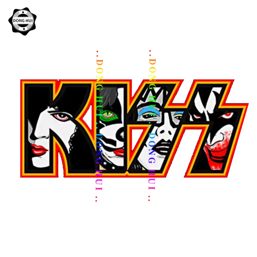 Rock Band Car Sticker Death Rock KISS Sticker Hip-hop Music Rock Enthusiasts Motorcycle Off Road Decorative Decals PVC