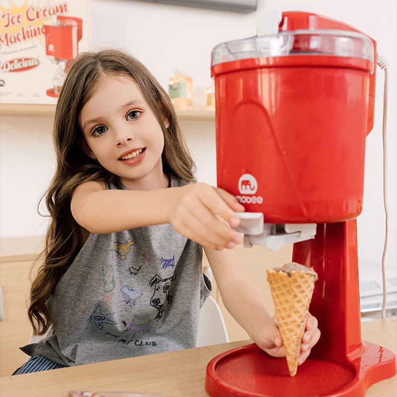 Ice Cream Machine Household Small Mini Automatic Cone Ice Cream Machine Children\'s Homemade Commercial DIY Ling Machine 1000ml