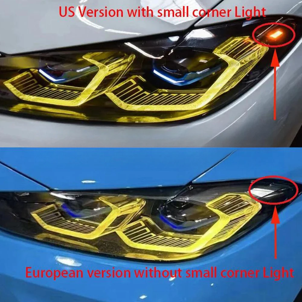 Red Blue Yellow DRL LED Boards For 2021+ BMW 4' G22 G23 G26 G80 G82 M3 M4 Laser Headlight Daytime Running Light Multi Color