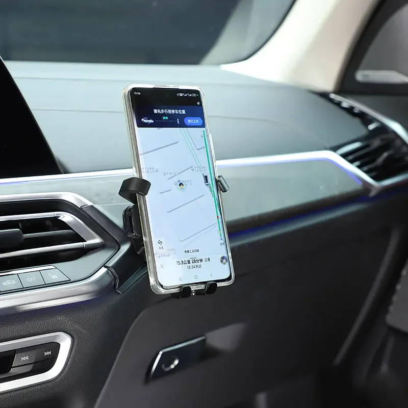 

For BMW X5 G05 X6 G06 2019-2022 ABS Black Car Phone Holder GPS Navigation Bracket Interior Accessories