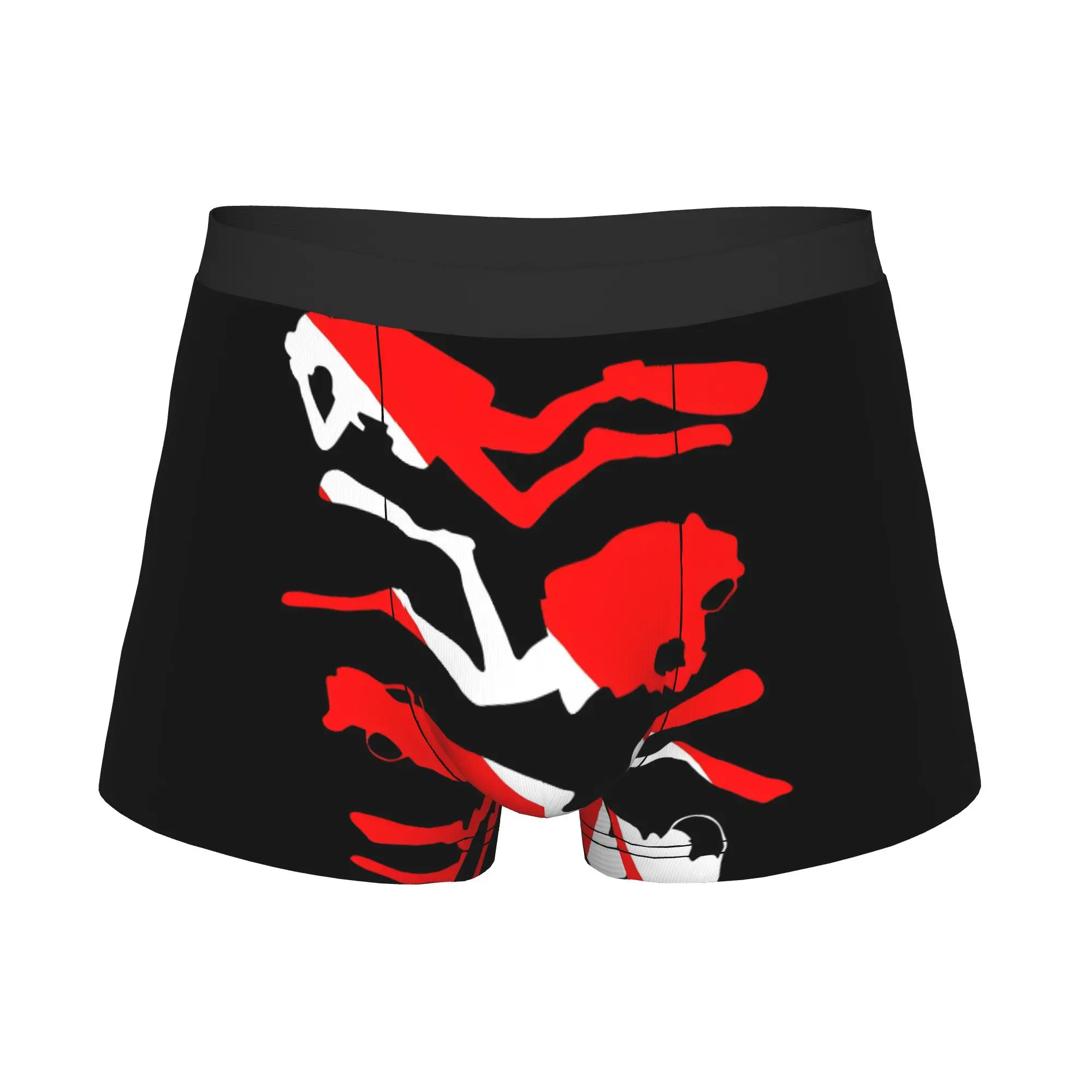 Vintage Scuba Dive Diver Boxer Shorts For Homme 3D Printed Down Flag Diving Gear Underwear Panties Briefs Breathable Underpants