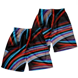 Kritzeln 3D-Druck Strand Shorts Männer Frauen abstrakte Kunst coole Stämme Sommer übergroße lässige Straße schnell trocknende Sport Eis Shorts