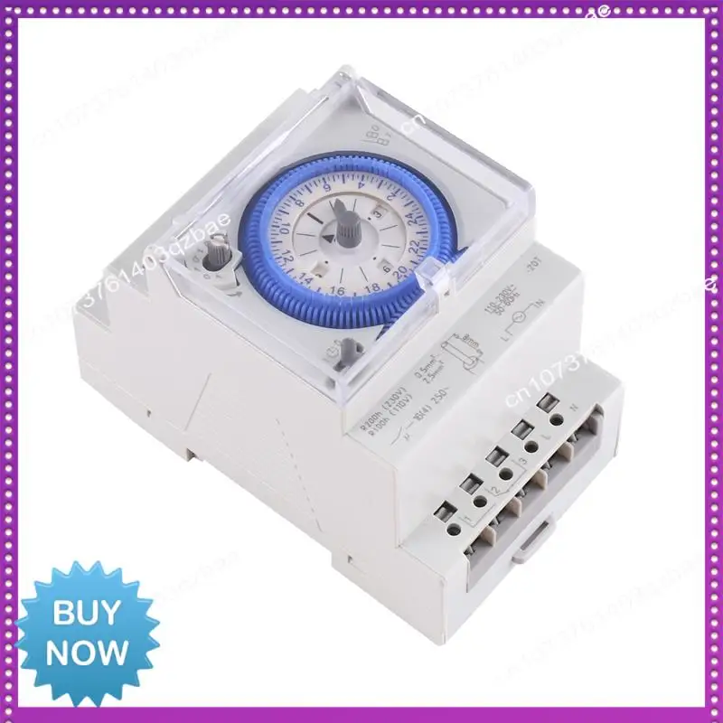 Hot Ltem Mechanical Timer Switch จับเวลาเครื่องกลสวิทช์พลาสติก SUL181D 96 ครั้งเปิด/ปิดต่อวันชุด Mechanical Timer Switc