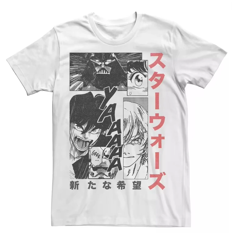 2026 Summer Star Wars Empire Strikes Back Anime Style Men's Cotton O-Neck Short Sleeve T-shirt Breathable Sci-Fi Streetwear Kids view 3