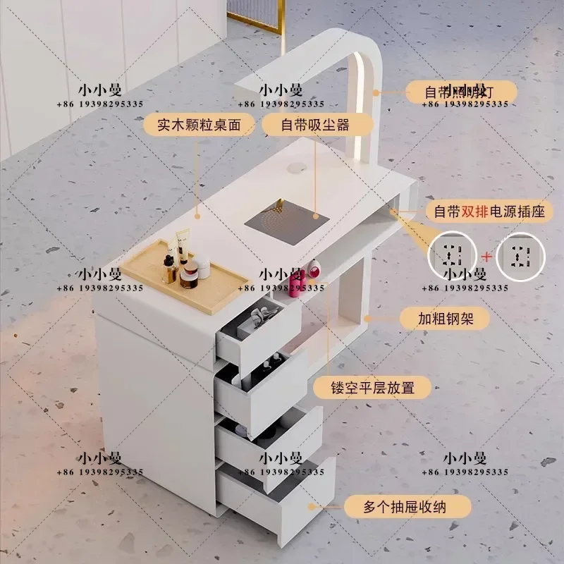 Special price for nail art sets, economical single/double multifunctional light luxury influencer Instagram table