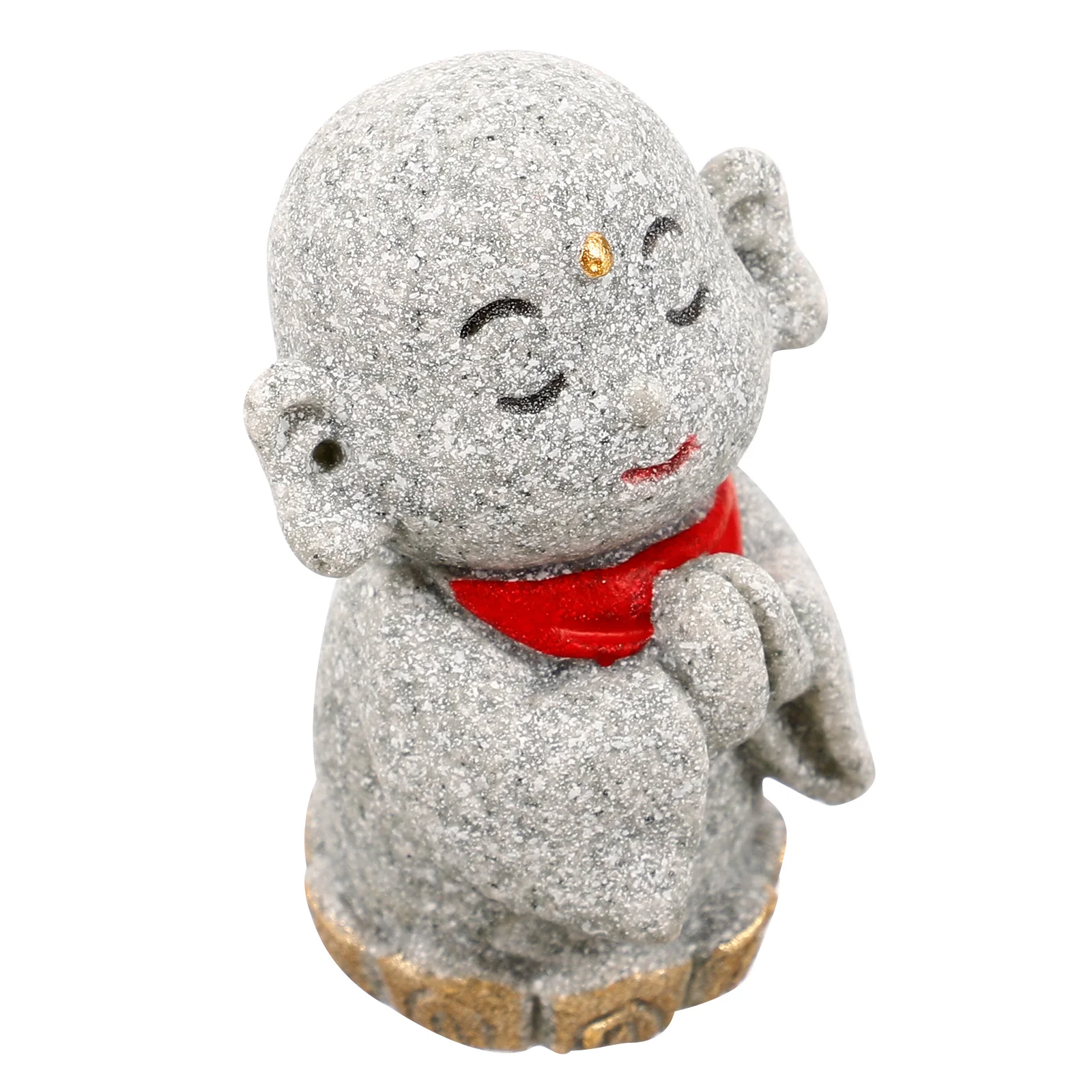 

Cute Japanese Zen Small Monk Buddha Statue Fish Tank Decor Aquarium Garden Sculptures Home Office Decoration 25g