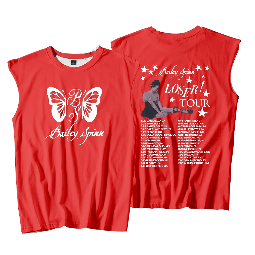 بيلي سبين لوزر تور 2025 سترة بلا أكمام للنساء والرجال تانك القمم النساء والرجال ملابس الشارع