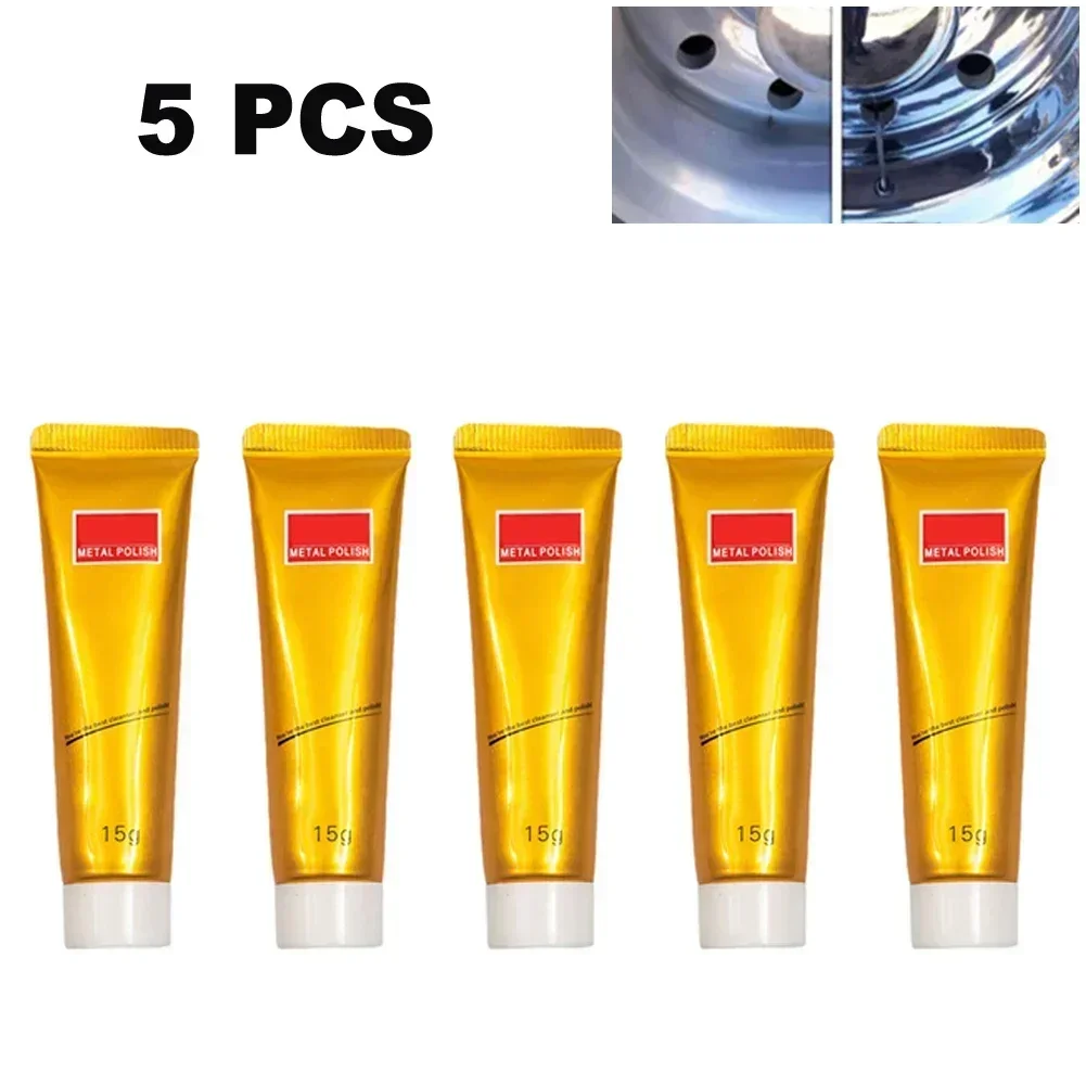5pcs 15g Metal Polishing Cream Polishing Paste Multifunctional Cleaning Cream Rust Remover For Stainless Steel Brass Aluminum