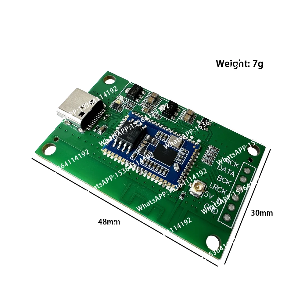

Type-c USB Sound Card QCC5181 Bluetooth Digital Interface Module USB To I2S Output Ldac Aptx Decoding
