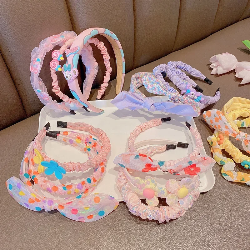 Sanrio Anime Ears Cute Kuromi Headband Women Kawaii My Melody Cinnamoroll Hairband Girl Children Hair Accessories Kids Xmas Gift