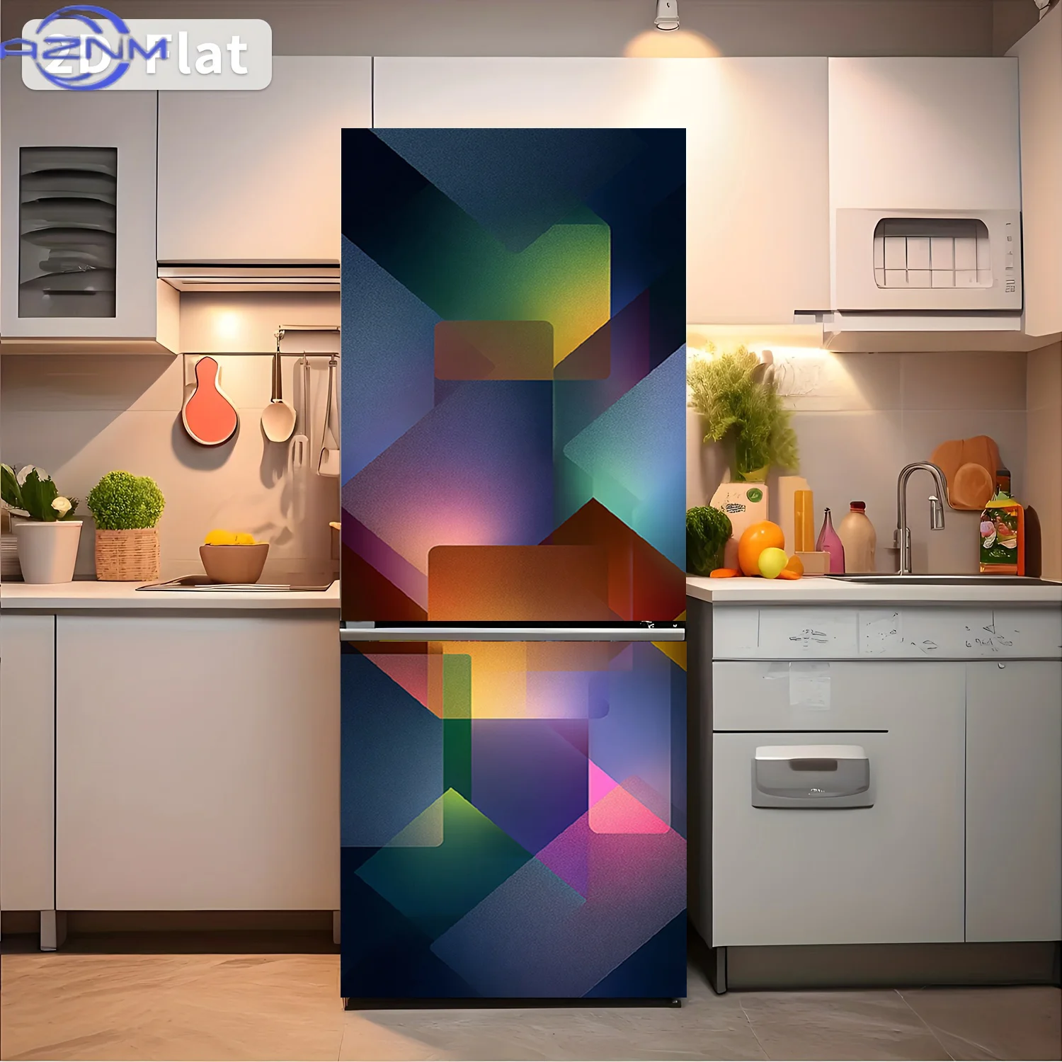 2D Flat Printing 1pc Refrigerator Sticker  