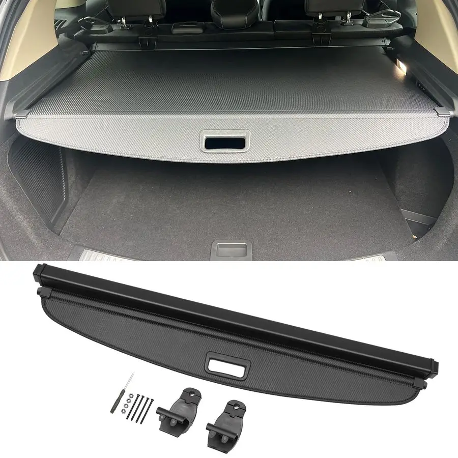 غطاء شحن قابل للسحب لصندوق السيارة لسيارة لينكولن كورساير 20202024 رف الطرود الخلفي للأمتعة غطاء درع أمان، قماش، Bl