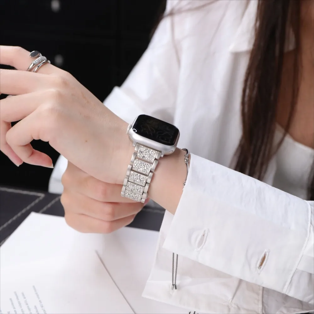 Für Apple Watch Glänzendes Armband, geeignet für Größen 38-49mm, kompatibel mit iWatch S11-1 SE Ultra Serie (Uhr nicht enthalten).